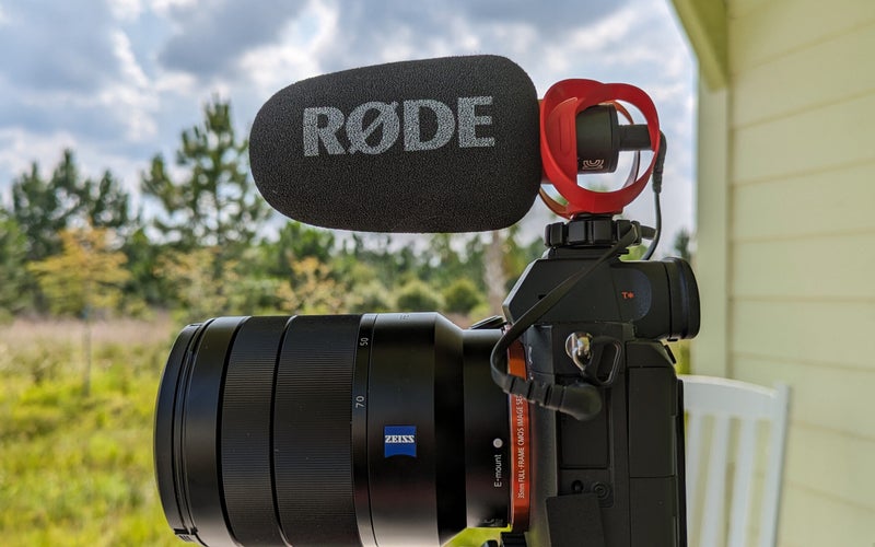 Rode VideoMicro II mini shotgun mic on a Sony a7 III camera