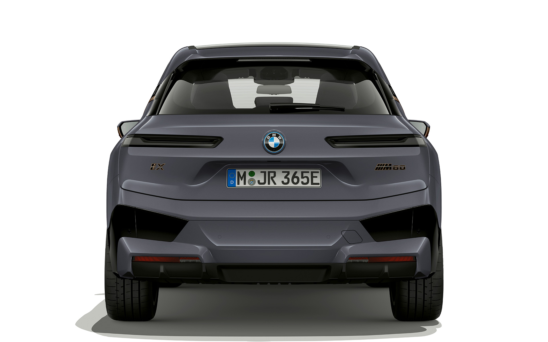 Lights Shadow Line BMW iX M60 i20 2022 electric SUV BMW Individual Storm Bay metallic rear view BMW iX M60 i20 2022 electric SUV BMW Individual Storm Bay metallic rear view lights Shadow Line