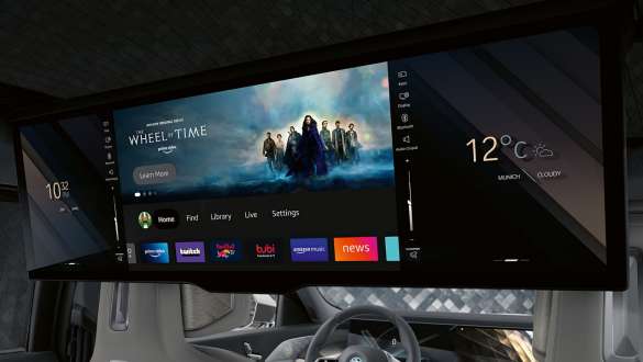 Fond entertainment BMW i7 Sedan G70 Interior Entertainment Theatre Screen BMW i7 Sedan G70 interior Fond