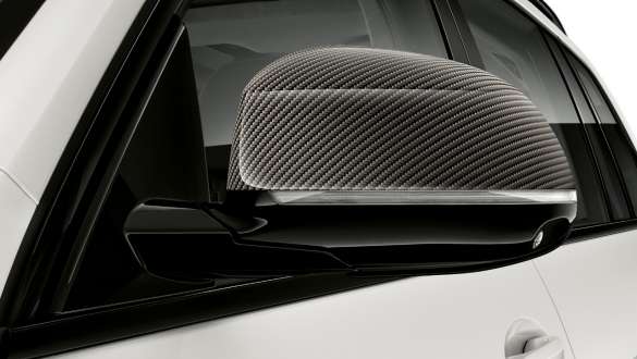 M Performance exterior mirror cap carbon fibre BMW M Performance Parts M Performance exterior mirror cap carbon fibre BMW M Performance Parts close-up
