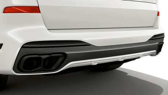 M Performance tailpipe trims, black matt BMW M Performance Parts M Performance tailpipe trims, black matt BMW M Performance Parts close-up
