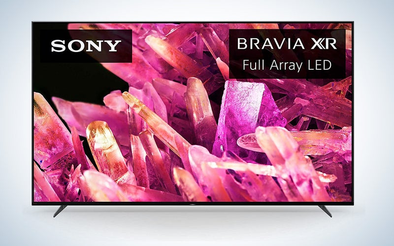 Sony X90K TV with red crystals on the screen
